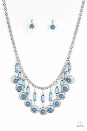 Paparazzi Accessories ? Cool Cascade - Blue Necklace?Flat Rate Ship $4.50? Wonderful Style