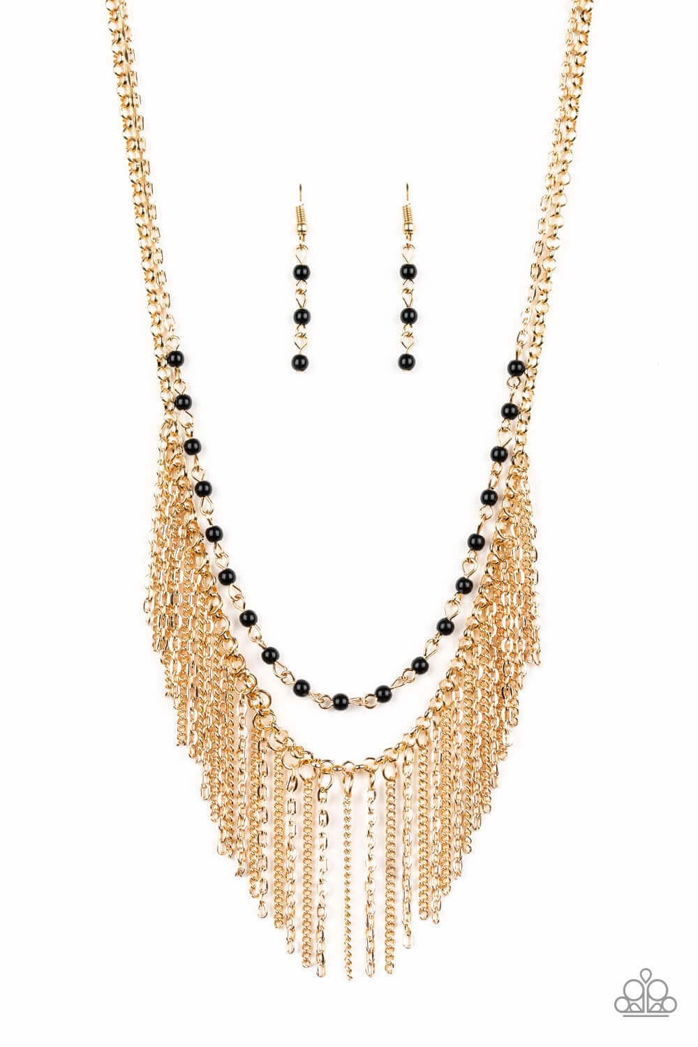 Marvelous Accessory Diverse Accessory Paparazzi Accessories ? Fierce In Fringe - Gold Necklace?Flat Rate Ship $4.50?