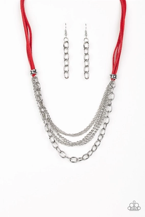 Paparazzi Accessories ? Free Roamer - Red Necklace?Flat Rate Ship $4.50? Runway Ready