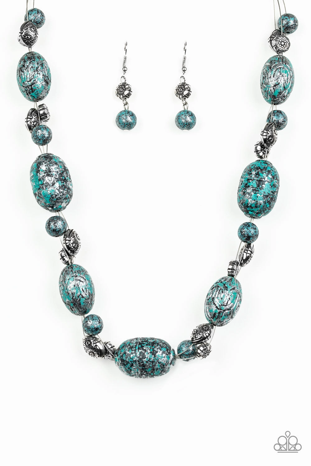 Modern Edge Paparazzi Accessories ? Gatherer Glamour - Blue Necklace?Flat Rate Ship $4.50?