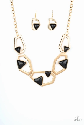 Paparazzi Accessories ? GEO-ing, GEO-ing, Gone - Gold Necklace?Flat Rate Ship $4.50? simple design Business Accessory