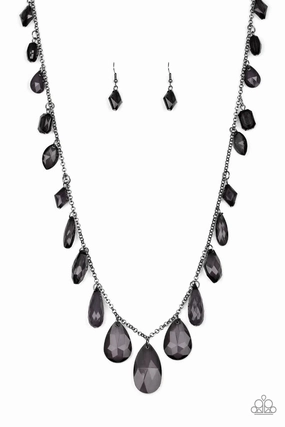 comfortable accessory Ideal present Paparazzi Accessories ? GLOW And Steady Wins The Race - Black Necklace?Flat Rate Ship $4.50?