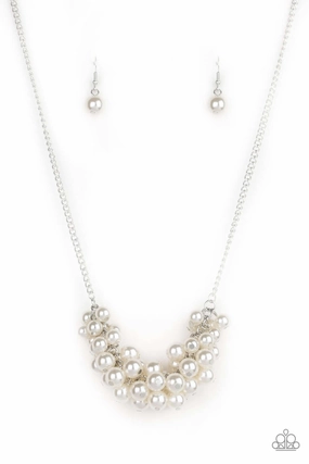 Paparazzi Accessories ? Grandiose Glimmer - White Necklace?Flat Rate Ship $4.50? Elegant feature
