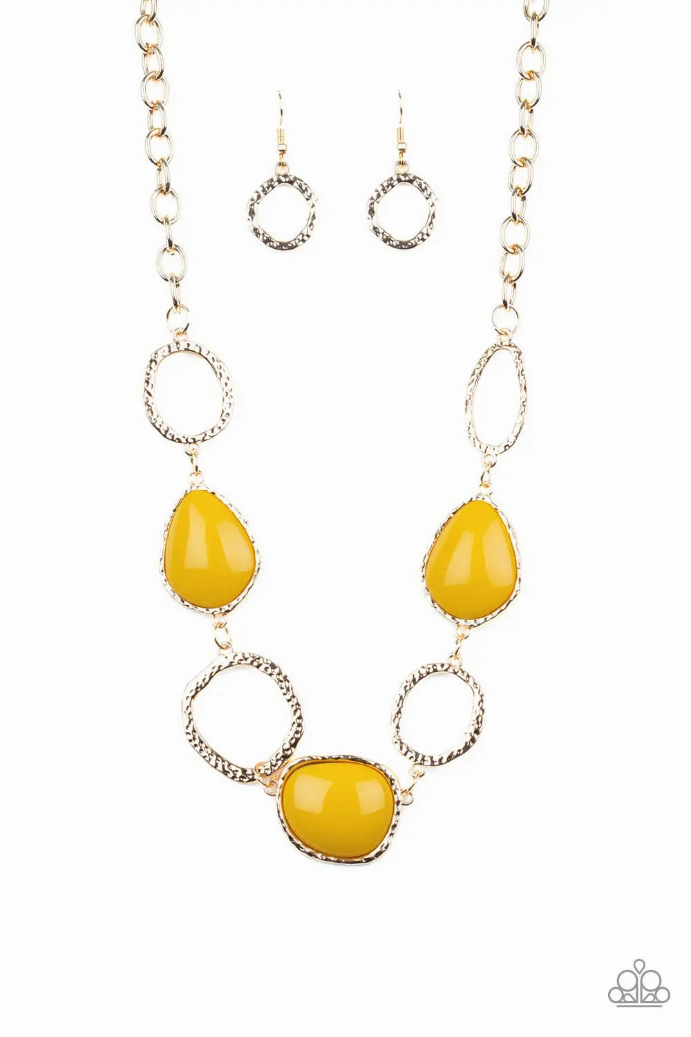 Chic Office Paparazzi Accessories ? Haute Heirloom - Yellow Necklace?Flat Rate Ship $4.50?