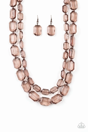 Daily Use Jewelry Smart feature Paparazzi Accessories ? Ice Bank - Copper Necklace?Flat Rate Ship $4.50?