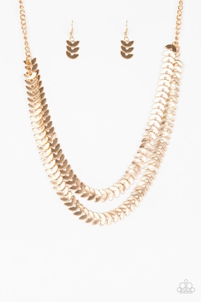 Paparazzi Accessories ? Industrial Illumination - Gold Necklace?Flat Rate Ship $4.50? Chic Jewelry