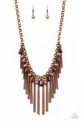 Business Meeting Weekend Gift Paparazzi Accessories ? Industrial Intensity - Copper Necklace?Flat Rate Ship $4.50?