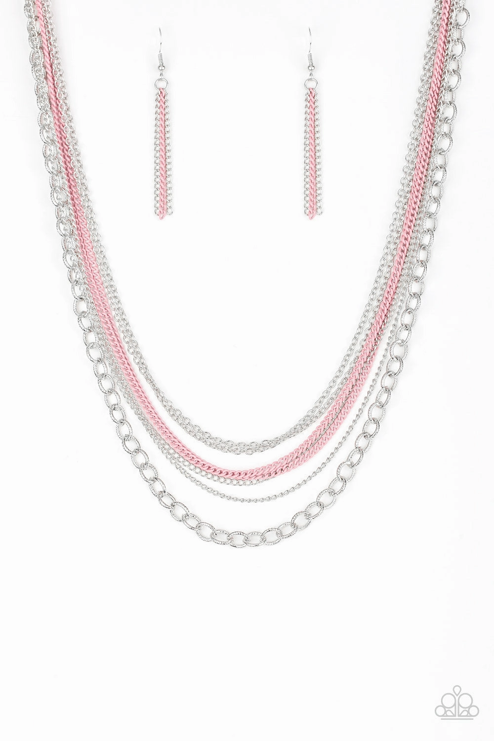 Paparazzi Accessories ? Intensely Industrial - Pink Necklace?Flat Rate Ship $4.50? Artistic Style