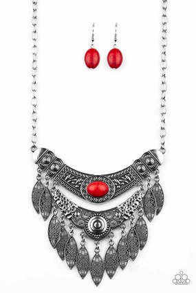 Paparazzi Accessories ? Island Queen - Red Necklace?Flat Rate Ship $4.50? Mother Mood