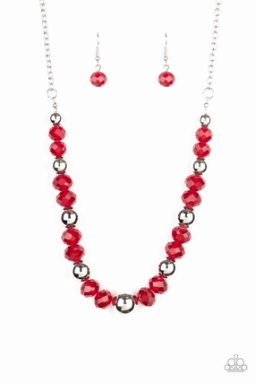 Paparazzi Accessories ? Jewel Jam - Red Necklace?Flat Rate Ship $4.50? Corporate Style Minimal Accent