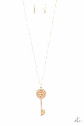 Versatile Piece Budget-Friendly Adornment Paparazzi Accessories ? Keeping Secrets - Gold Necklace?Flat Rate Ship $4.50?