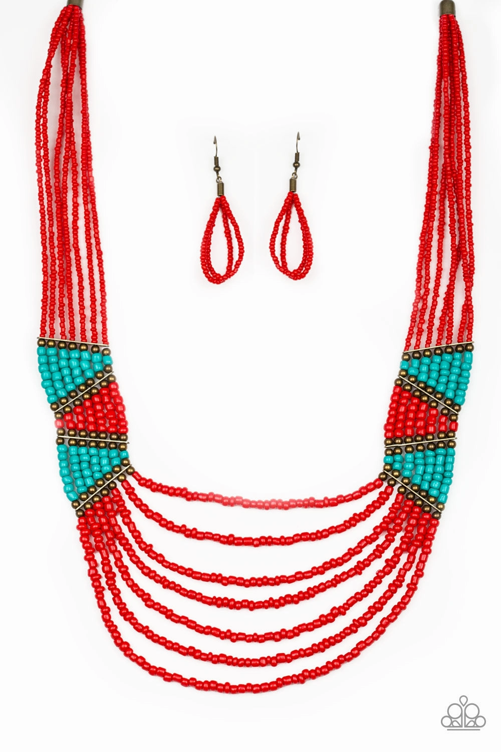 Paparazzi Accessories ? Kickin It Outback - Red Necklace?Flat Rate Ship $4.50? Signature Look