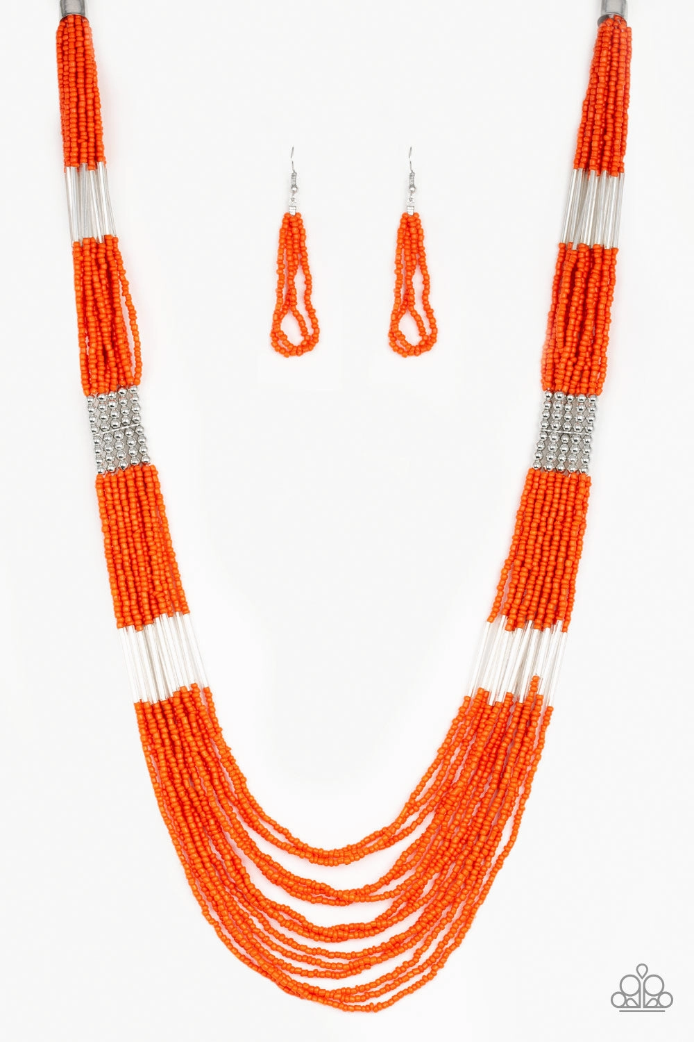 Paparazzi Accessories ? Let It BEAD - Orange Necklace?Flat Rate Ship $4.50? Splendid Present