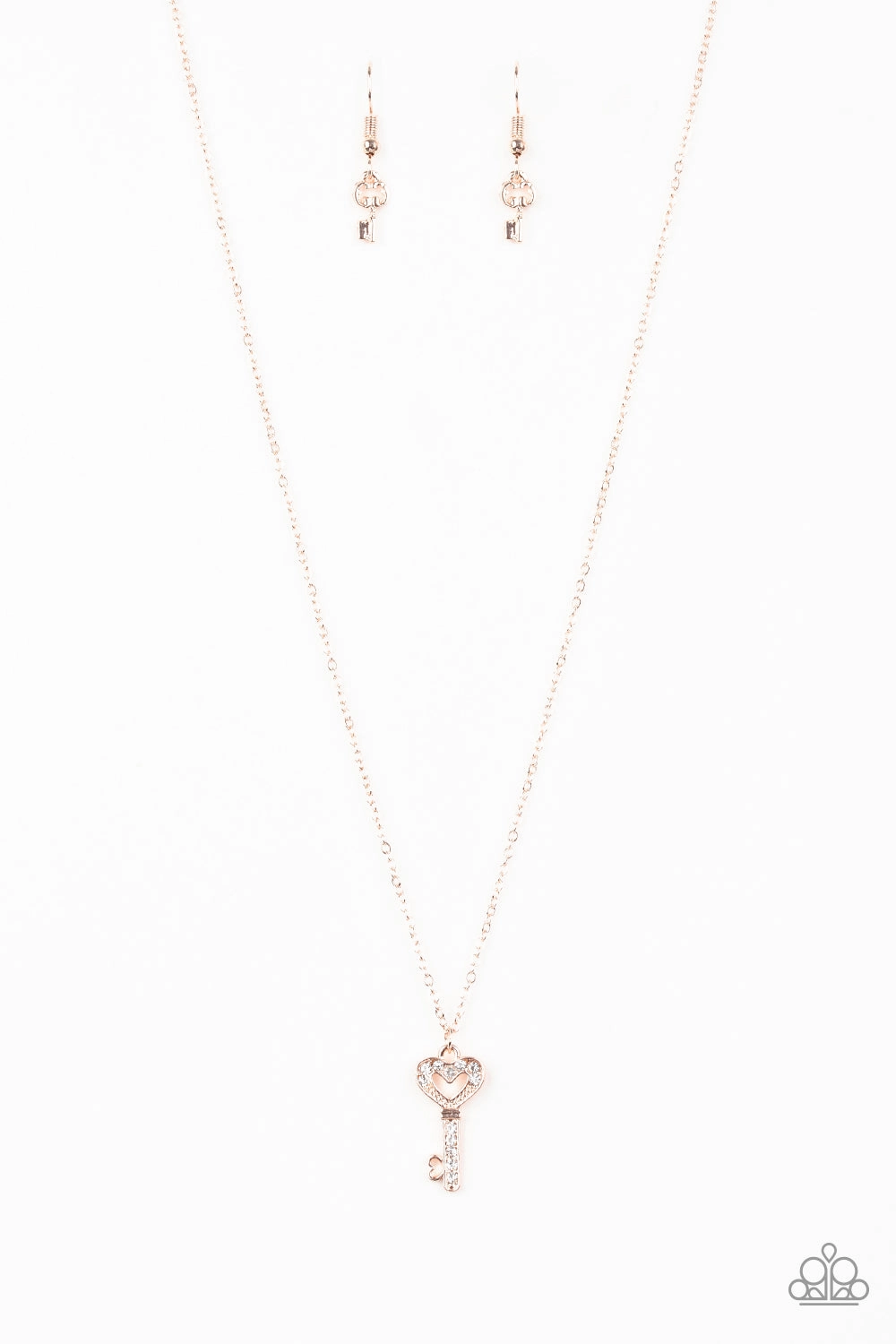 Paparazzi Accessories ? Lock Up Your Valuables - Rose Gold Necklace?Flat Rate Ship $4.50? Relaxed Fit Warm Style