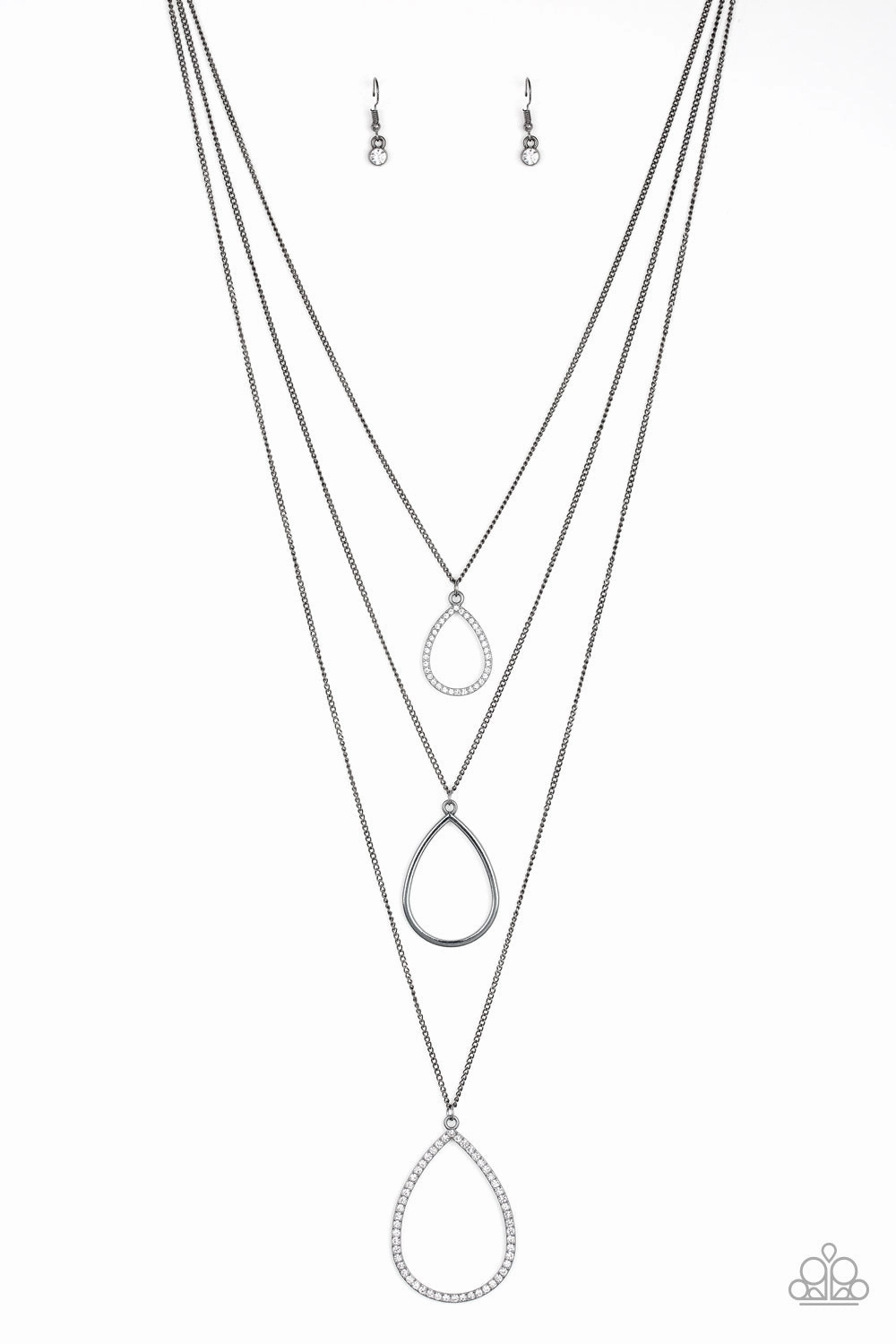 Durable Ornament Trendy Accent Paparazzi Accessories ? Make The World Sparkle - Black Necklace?Flat Rate Ship $4.50?