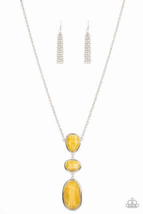 Superior Gift Ideal Ornament Paparazzi Accessories ? Making an Impact - Yellow Necklace?Flat Rate Ship $4.50?