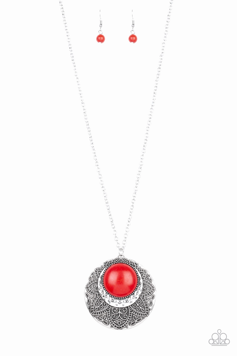 Paparazzi Accessories ? Medallion Meadow - Red Necklace?Flat Rate Ship $4.50? Unique Accent Custom Ornament