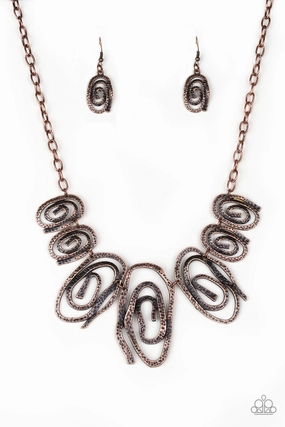 Romantic Gift Paparazzi Accessories ? My Cave Is Your Cave - Copper Necklace?Flat Rate Ship $4.50?