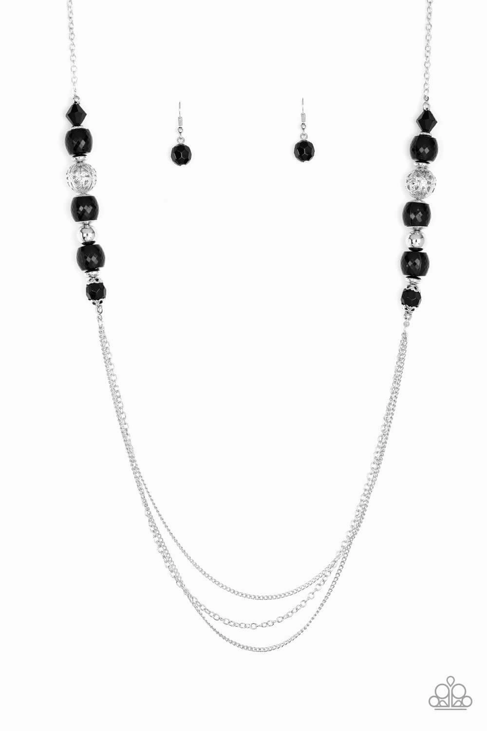 Paparazzi Accessories ? Native New Yorker - Black Necklace?Flat Rate Ship $4.50? Genuine Smile