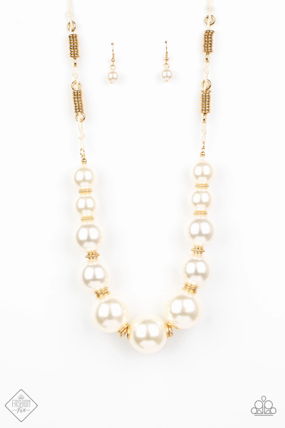 Paparazzi Accessories ? Pearly Prosperity - Gold Necklace?Flat Rate Ship $4.50? Business Look Equipping Adornment