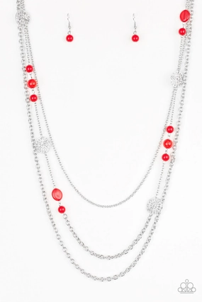 Paparazzi Accessories ? Pretty Pop-tastic! - Red Necklace?Flat Rate Ship $4.50? Vintage Jewelry holiday season