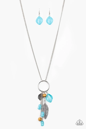 Artistic Mood Paparazzi Accessories ? Sky High Style - Blue Necklace?Flat Rate Ship $4.50?