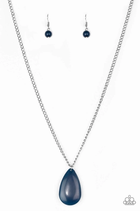 Casual Gift Self Esteem Piece Paparazzi Accessories ? So Pop-YOU-lar - Blue Necklace?Flat Rate Ship $4.50?