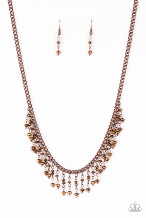Paparazzi Accessories ? Sporadic Sparkle - Copper Necklace?Flat Rate Ship $4.50? Wedding Accent Coordinating Jewelry