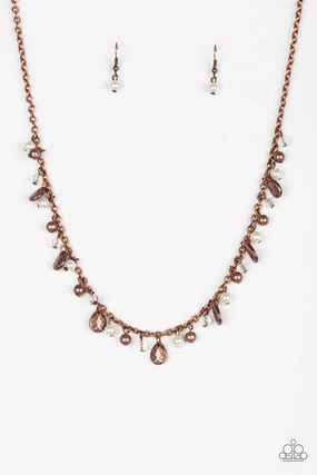 Summer Style Affordable Ornament Paparazzi Accessories ? Spring Sophistication - Copper Necklace?Flat Rate Ship $4.50?