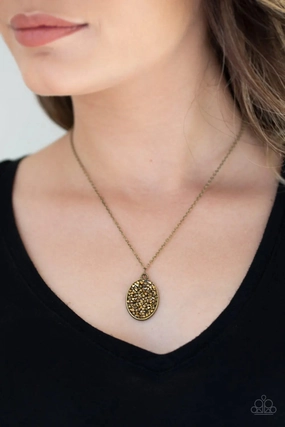 Paparazzi Accessories ? Star-Crossed Stargazer - Brass Necklace?Flat Rate Ship $4.50? Fall Item