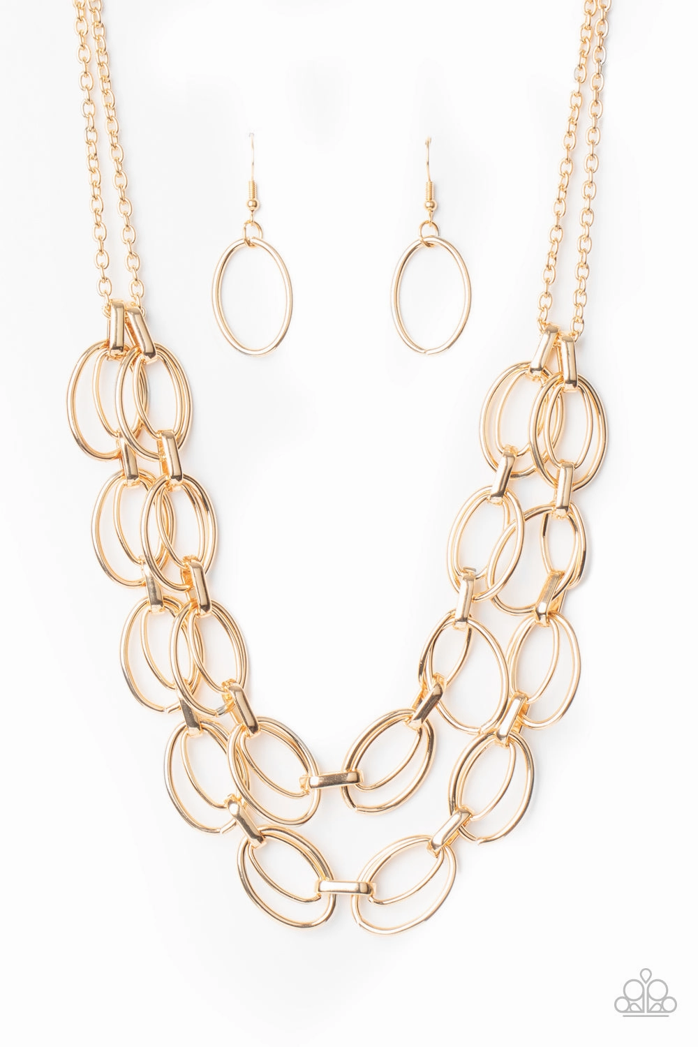 Daring Style Paparazzi Accessories ? Status Quo - Gold Necklace?Flat Rate Ship $4.50?