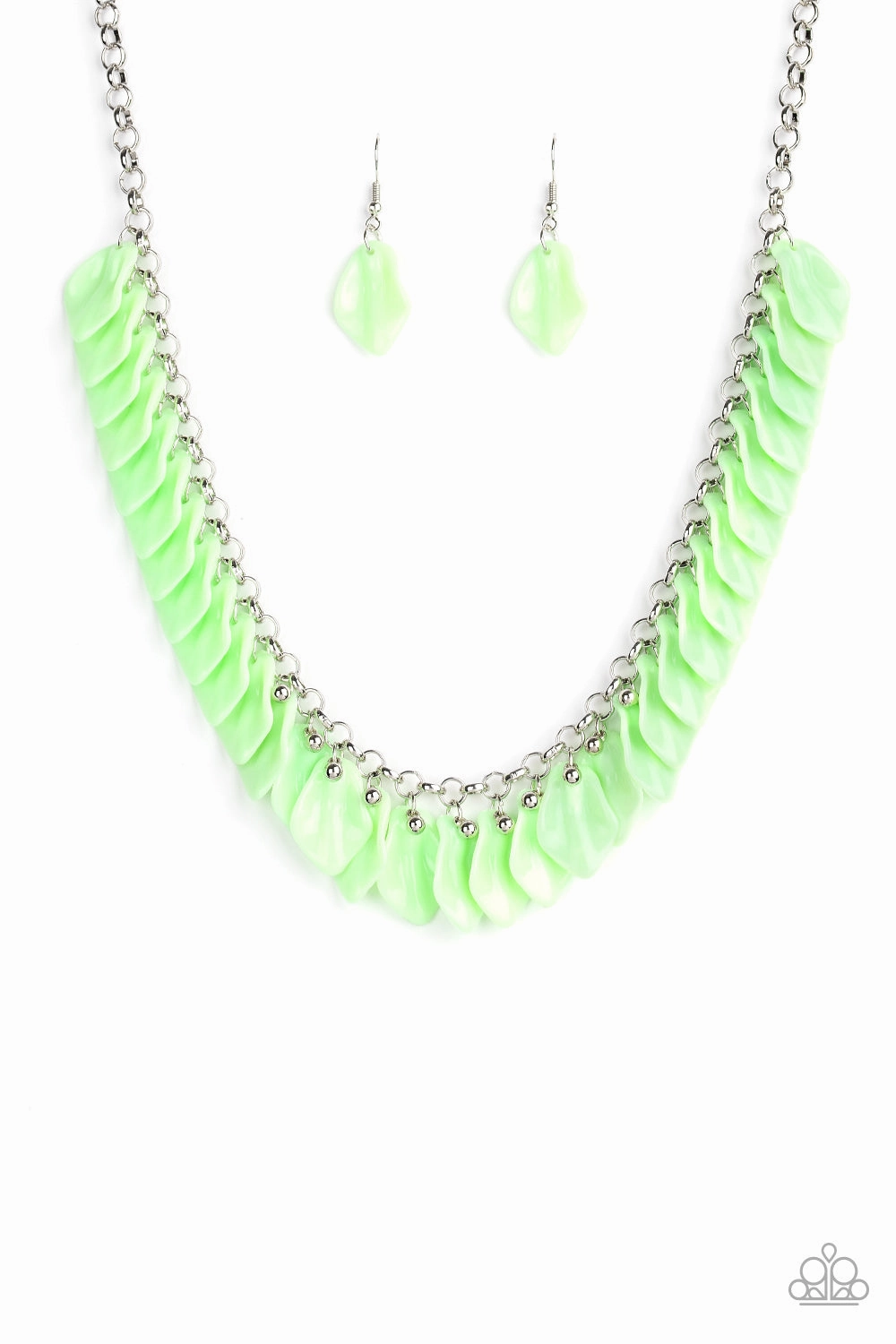 Paparazzi Accessories ? Super Bloom - Green Necklace?Flat Rate Ship $4.50? Delicate Accent