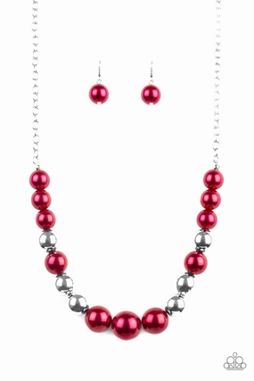 Paparazzi Accessories ? Take Note - Red Necklace?Flat Rate Ship $4.50? Night Out Chic Event