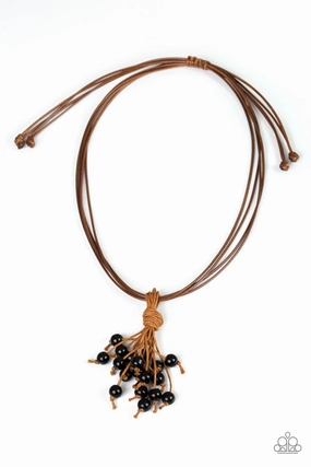 Paparazzi Accessories ? Tassel Trek - Black Necklace?Flat Rate Ship $4.50? Modern Piece