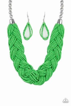 Eternal Piece Teacher Present Paparazzi Accessories ? The Great Outback - Green Necklace?Flat Rate Ship $4.50?