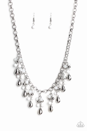 Paparazzi Accessories ? Travelling Trendsetter - White Necklace?Flat Rate Ship $4.50? Historical Jewelry Daily Feature