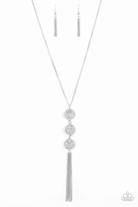 Graduation Gift Paparazzi Accessories ? Triple Shimmer - White Necklace?Flat Rate Ship $4.50?