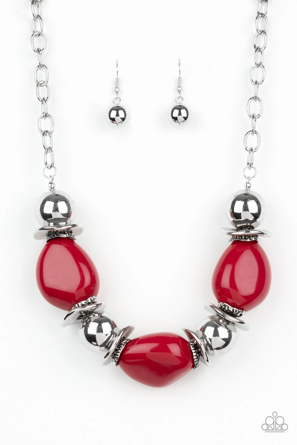 Youth Present Amazing Style Paparazzi Accessories ? Vivid Vibes - Red Necklace?Flat Rate Ship $4.50?