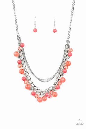 Elegant Vibe Paparazzi Accessories ? Wait and SEA - Orange Necklace?Flat Rate Ship $4.50?