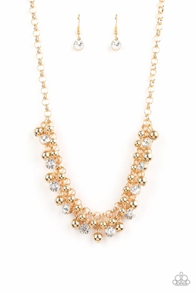 Beautiful Wear Paparazzi Accessories ? Wall Street Winner - Gold Necklace?Flat Rate Ship $4.50?