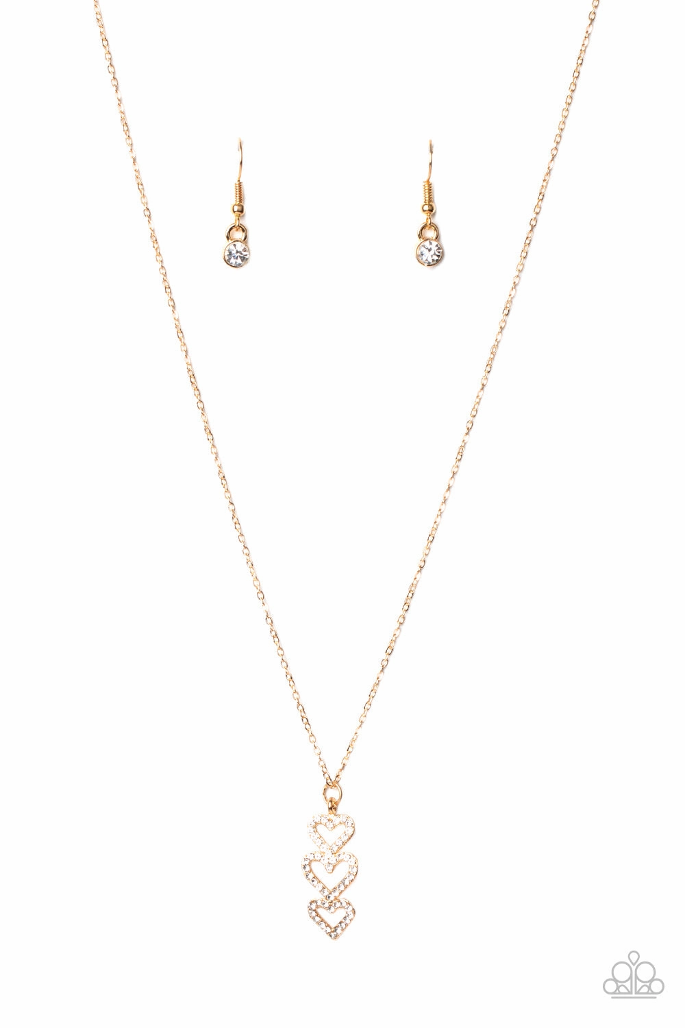 Gorgeous style Paparazzi Accessories ? With All Your HEARTS - Gold Necklace?Flat Rate Ship $4.50?