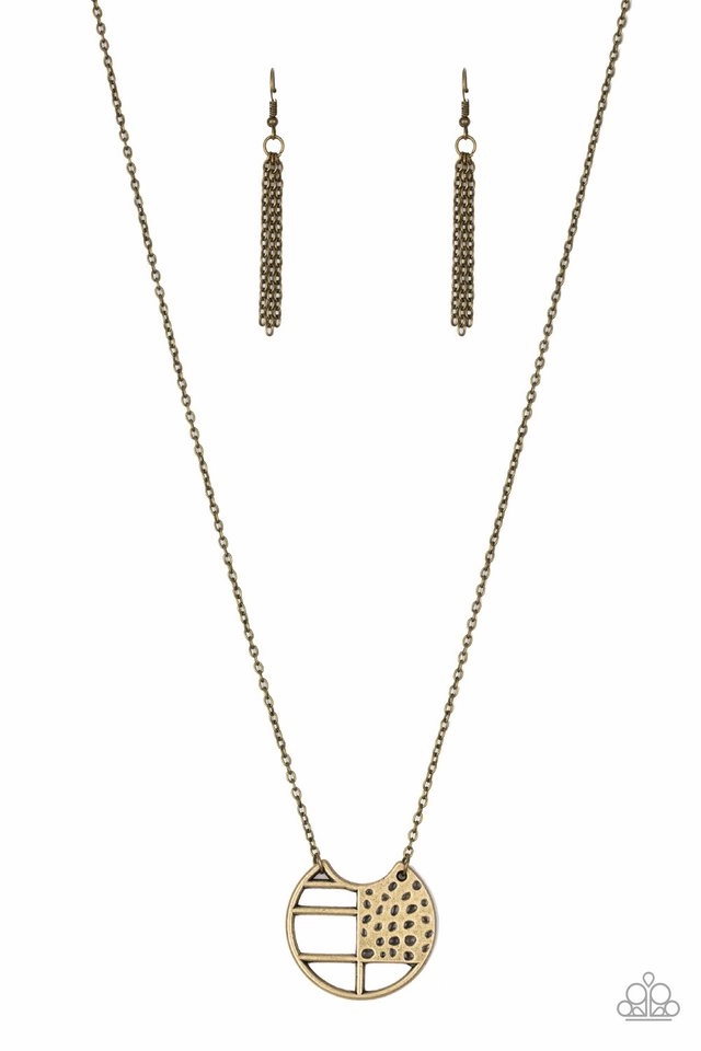Paparazzi Accessories ?Abstract Aztec - Brass Necklace? Flat Rate Ship $4.50? Elegant Accent