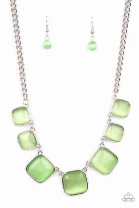 Date Gift Chic Design Paparazzi Accessories ?Aura Allure - Green Necklace? Flat Rate Ship $4.50?