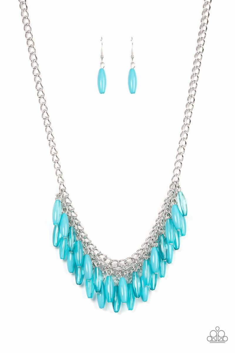 Paparazzi Accessories ?Beach House Hustle - Blue Necklace? Flat Rate Ship $4.50? Spring Style Set Jewelry
