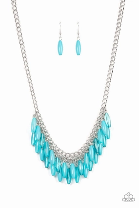 Paparazzi Accessories ?Beach House Hustle - Blue Necklace? Flat Rate Ship $4.50? Spring Style Set Jewelry