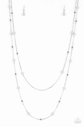 Paparazzi Accessories ?Beach Party Pageant - Silver Necklace? Flat Rate Ship $4.50? Beautiful Wear Pretty Gift