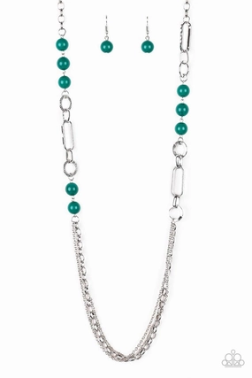 Minimal Feature Paparazzi Accessories ?CACHE Me Out - Green Necklace? Flat Rate Ship $4.50?