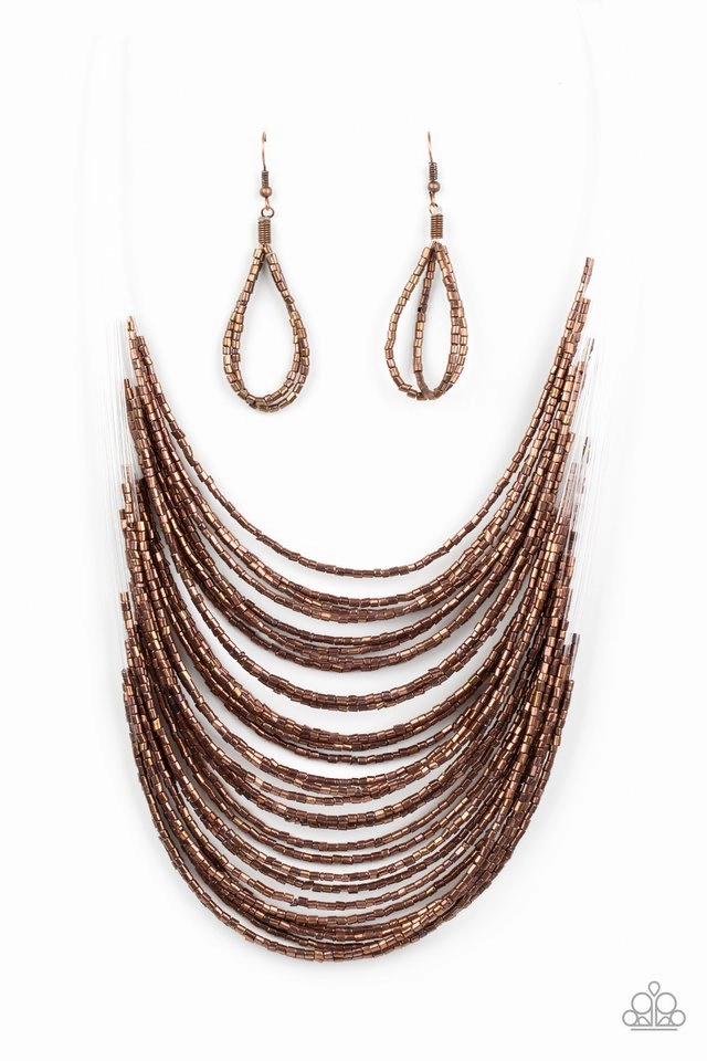 Paparazzi Accessories ?Catwalk Queen - Copper Necklace? Flat Rate Ship $4.50? Minimalist Jewelry