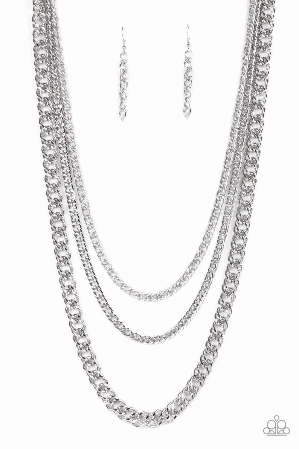 Paparazzi Accessories ?Chain of Champions - Silver Necklace? Flat Rate Ship $4.50? Stunning Present