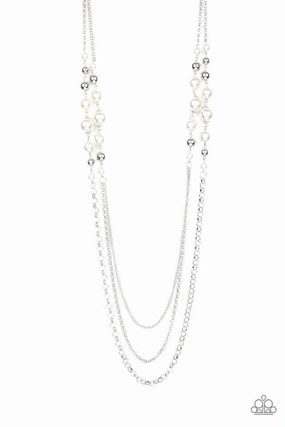 Elegant Lady Paparazzi Accessories ?Charmingly Colorful - White Necklace? Flat Rate Ship $4.50?